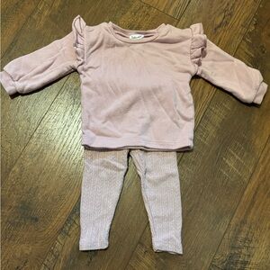 Splendid Baby Dusty Pink Two-Piece Top & Legging Set- 3-6 mo